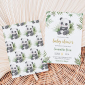 Invitation Fête de naissance Panda Bamboo Bébé