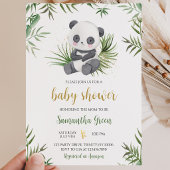 Invitation Fête de naissance Panda Bamboo Bébé