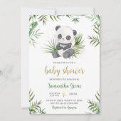 Invitation Fête de naissance Panda Bamboo Bébé (Devant)