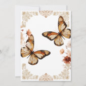 Invitation Fête de naissance Papillon Monarque  (Dos)