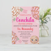 Invitation Fête de naissance Pink Concha Bébé (Debout devant)