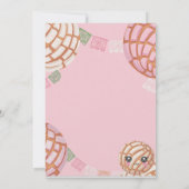 Invitation Fête de naissance Pink Concha Bébé (Dos)