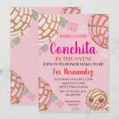 Invitation Fête de naissance Pink Concha Bébé (Devant / Derrière)