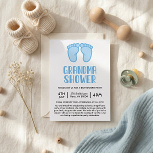 Invitation Fête de naissance pour les premiers petits pieds d