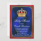 Invitation Fête de naissance royale chic (Devant)