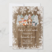 Invitation Fête de Naissance Rustique en Forêt (Devant)