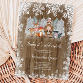 Invitation Fête de Naissance Rustique en Forêt