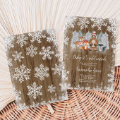 Invitation Fête de Naissance Rustique en Forêt
