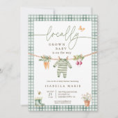 Invitation Fête de Naissance Rustique et Locale pour Bébé de (Devant)