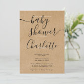 Invitation Fête de naissance rustique mixte (Debout devant)