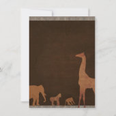Invitation Fête de naissance sur le thème des animaux de la j (Dos)