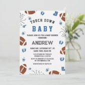 Invitation Fête de naissance sur le thème du Touchdown de foo (Debout devant)