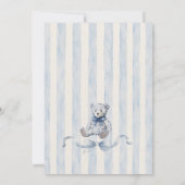 Invitation Fête de naissance Teddy Bear Boy (Dos)