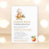 Invitation Fête de Naissance Thème Verger Caneton Pêche
