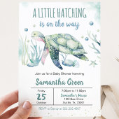 Invitation Fête de Naissance Tortue Garçon