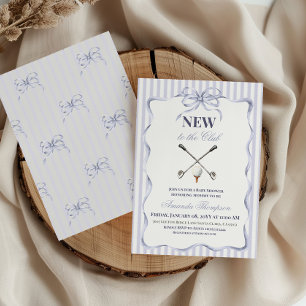 Invitation Fête de naissance Vintage Blue Boy Nouveau au Club