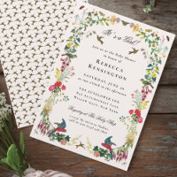 Fête de Naissance Vintage Fleurie Colibri