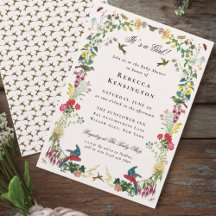 Fête de Naissance Vintage Fleurie Colibri