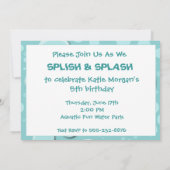 Invitation Fête de natation (Dos)