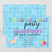 Invitation Fête de natation de fin d'études (Devant / Derrière)