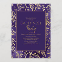 Fête de nid vide aux feuilles de gold violettes él