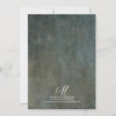 Invitation Fête de nid vide avec texte gris et argenté à l'as (Dos)