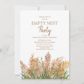 Invitation Fête de nid vide Herbe des Pampas marron Vert Blan (Devant)