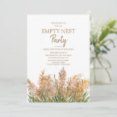 Invitation Fête de nid vide Herbe des Pampas marron Vert Blan (Debout devant)