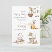 Invitation Fête de nidification de couleur d'eau neutre (Debout devant)