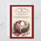 Invitation Fête de nidification Whimsical Cosy Warm Nest Oeuf (Devant)