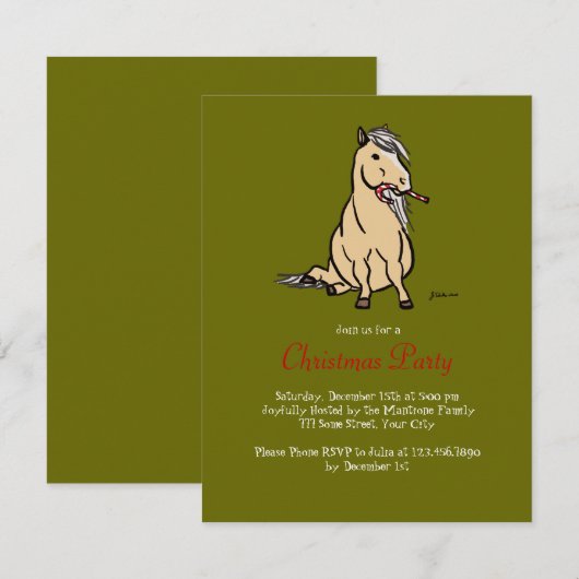 Invitation Fête de Noël (Devant / Derrière)