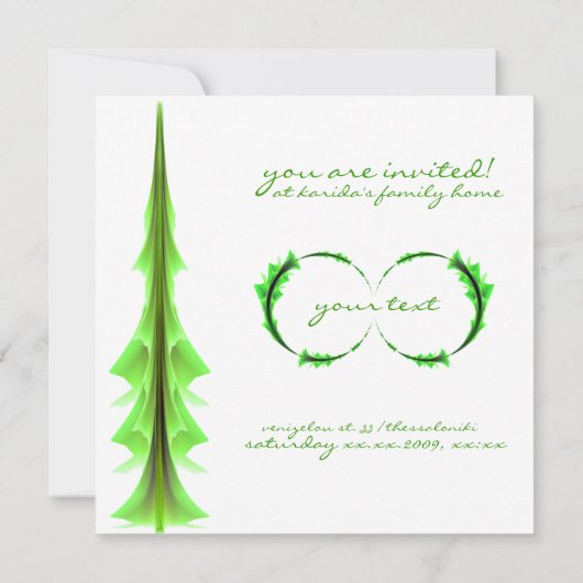 Invitation fête de noël (Dos)