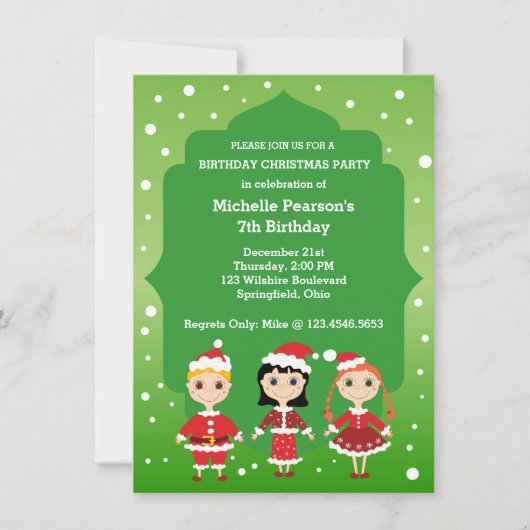 Invitation Fête de Noël (Devant)