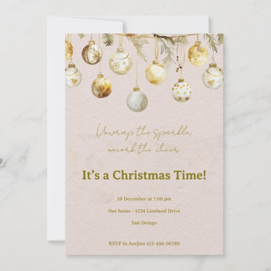 Invitation fête de Noël (Devant)