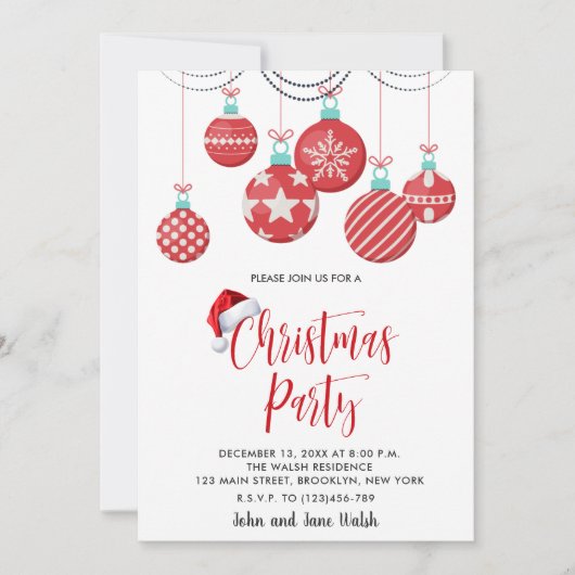 Invitation Fête de Noël (Devant)