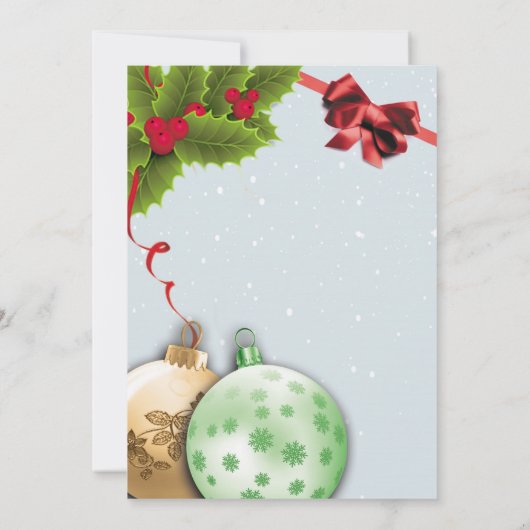 Invitation Fête de Noël (Dos)