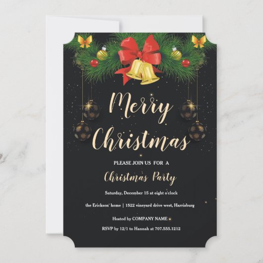 Invitation Fête de Noël (Devant)