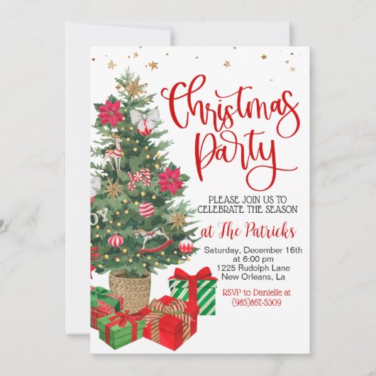 Invitation Fête de Noël (Devant)