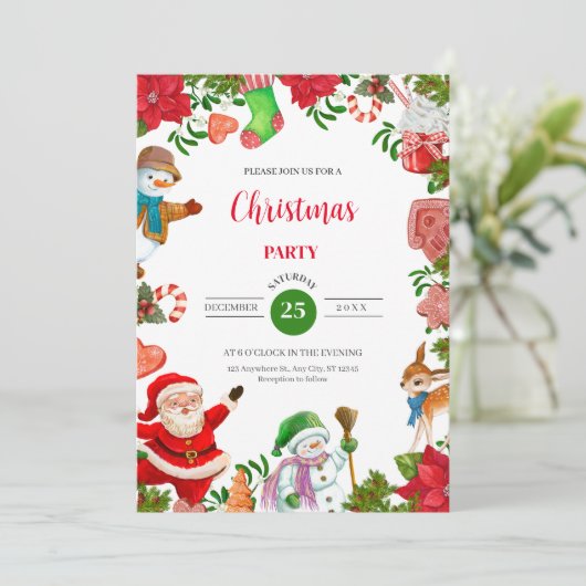 Invitation Fête de Noël (Debout devant)