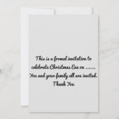 Invitation Fête de Noël (Dos)