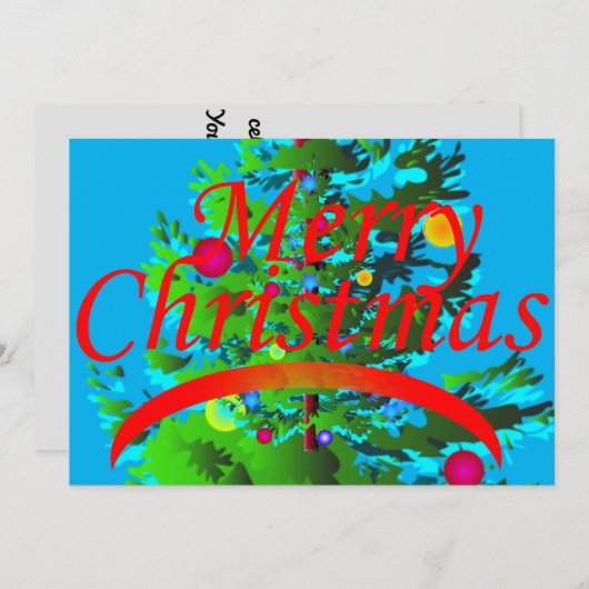 Invitation Fête de Noël (Devant / Derrière)