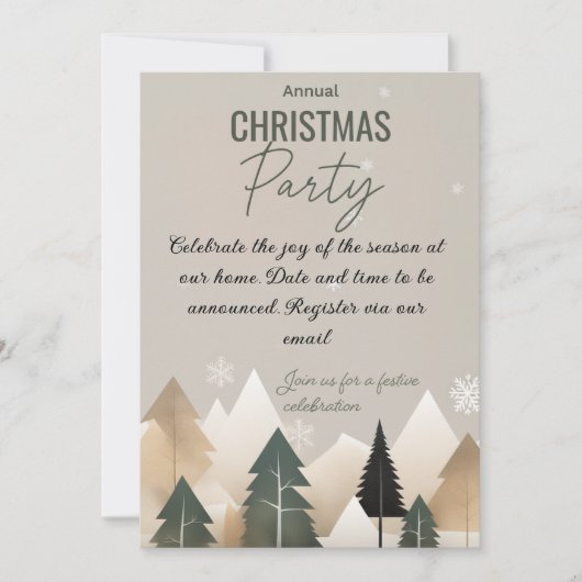 Invitation fête de Noël (Devant)