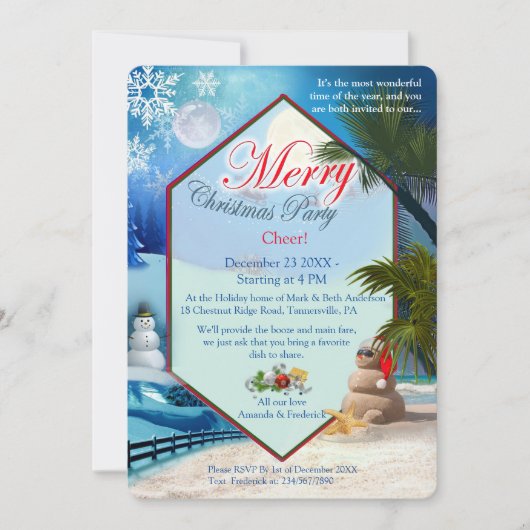 Invitation Fête de Noël (Devant)