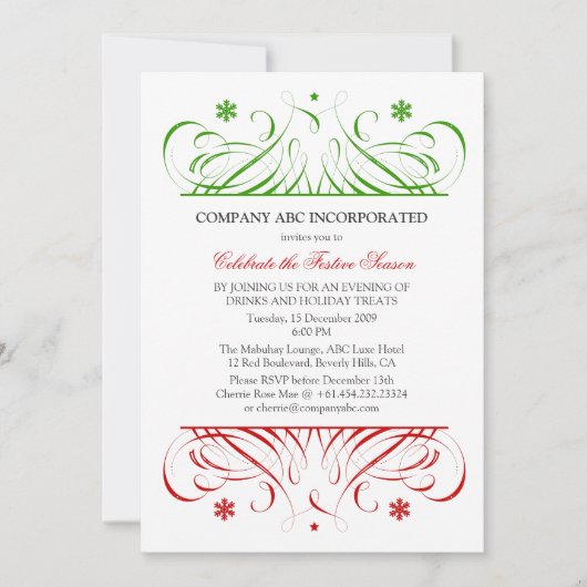 Invitation Fête de Noël (Devant)