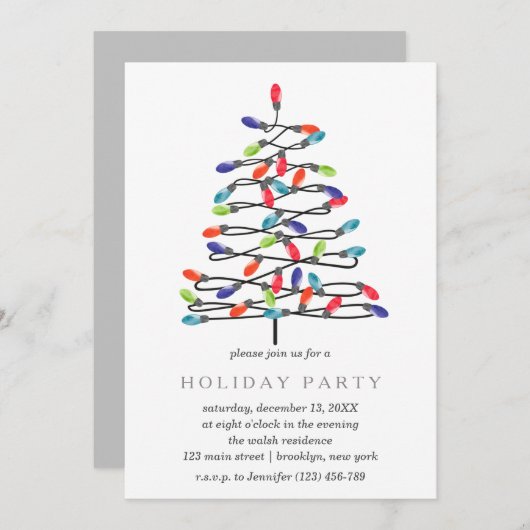 Invitation Fête de Noël (Devant / Derrière)