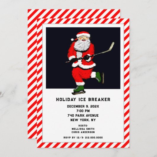 Invitation Fête de Noël (Devant / Derrière)