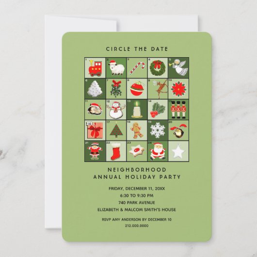 Invitation Fête de Noël (Devant)