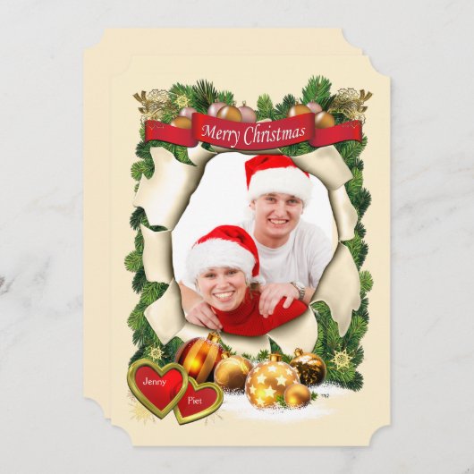 Invitation Fête de Noël (Devant / Derrière)