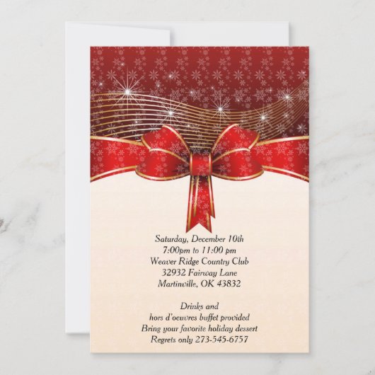 Invitation Fête de Noël (Devant)