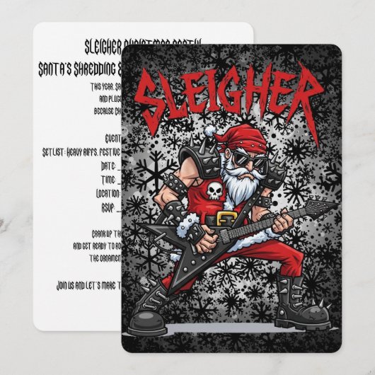 Invitation Fête de Noël (Devant / Derrière)